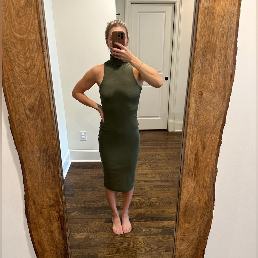 Zara turtleneck midi dress